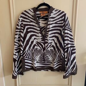 The Iconic Tory Burch Tunic Top Zebra Print (10)